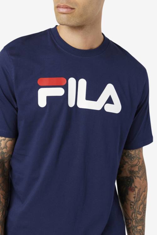 Camiseta Fila Eagle Tee Hombre Azul Marino Blancas Rojas | Fila329YS