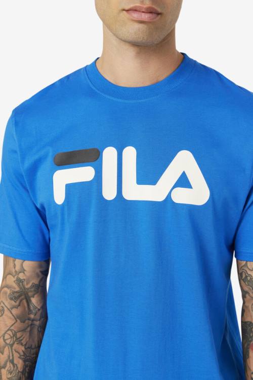 Camiseta Fila Eagle Tee Hombre Azules Blancas Negras | Fila267NC