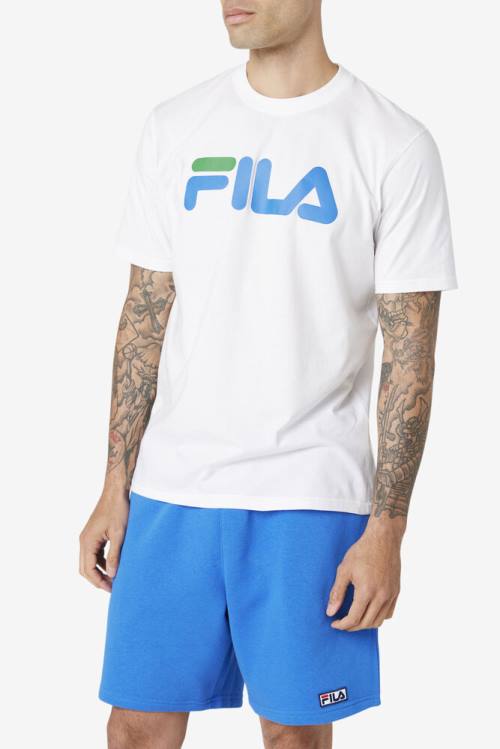 Camiseta Fila Eagle Tee Hombre Blancas Azules | Fila082BP