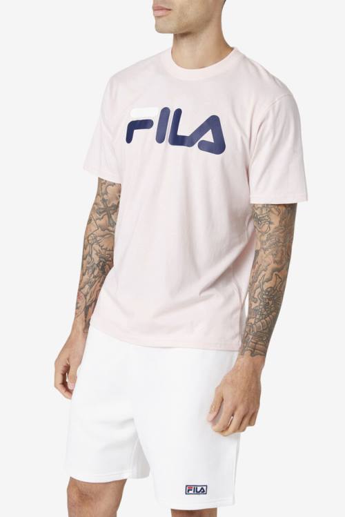 Camiseta Fila Eagle Tee Hombre Rosas Azul Marino Blancas | Fila689AF