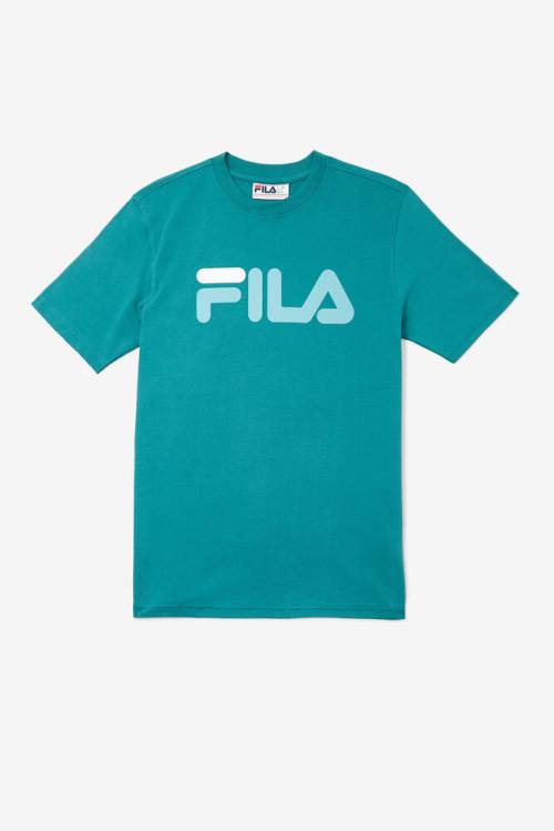 Camiseta Fila Eagle Tee Hombre Turquesa Oscuro Blancas | Fila148KL