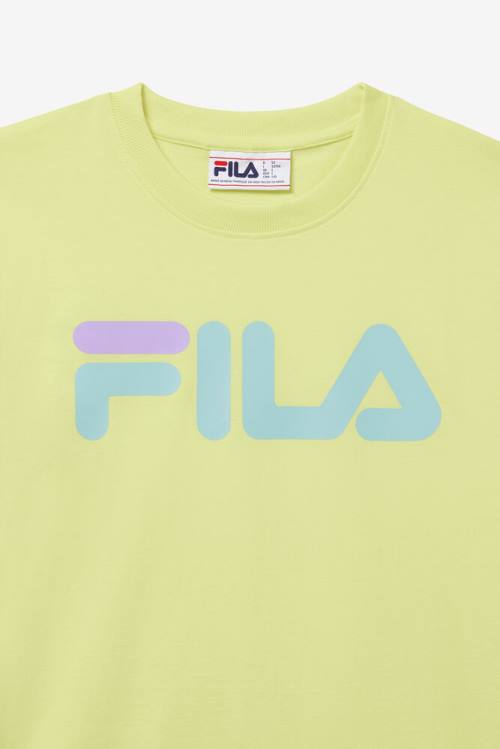 Camiseta Fila Eagle Tee Hombre Verde Claro Amarillo | Fila460KC