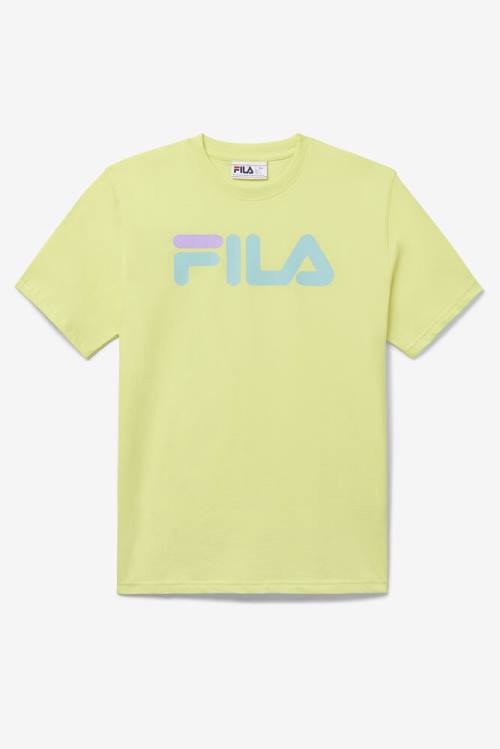 Camiseta Fila Eagle Tee Hombre Verde Claro Amarillo | Fila460KC