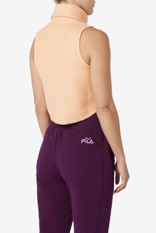 Camiseta Fila Eliana Cropped Neck Warmer Mujer Naranjas | Fila315IX