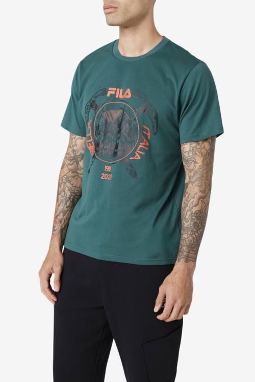 Camiseta Fila Enem Tee Hombre Negras | Fila790XT