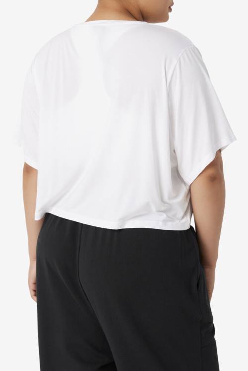 Camiseta Fila Fi-lux Hi-low Crop Top Mujer Blancas | Fila409GY