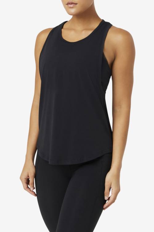 Camiseta Fila Fi-lux Long Tank Top Mujer Negras | Fila591KW