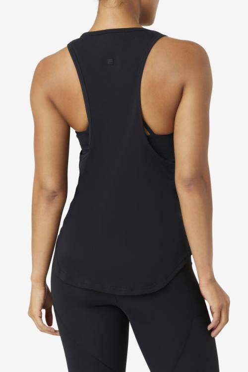 Camiseta Fila Fi-lux Long Tank Top Mujer Negras | Fila591KW