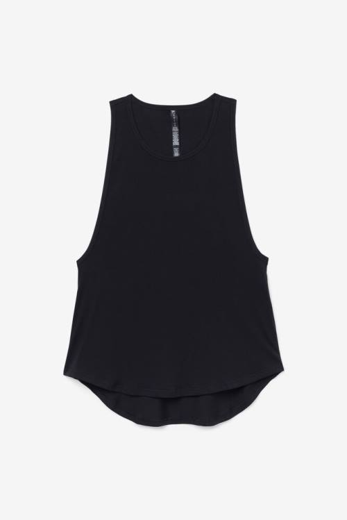 Camiseta Fila Fi-lux Long Tank Top Mujer Negras | Fila591KW