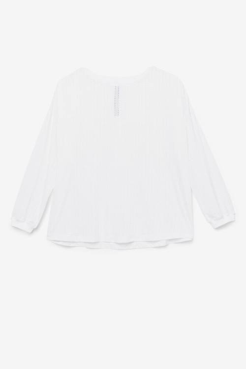 Camiseta Fila Fi-lux Mesh Long Sleeve Top Mujer Blancas | Fila213ID