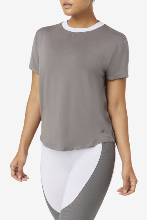 Camiseta Fila Fi-lux Sleeve Top Mujer Lavanda Azules | Fila285VF