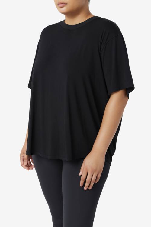 Camiseta Fila Fi-lux Sleeve Top Mujer Negras | Fila436FZ