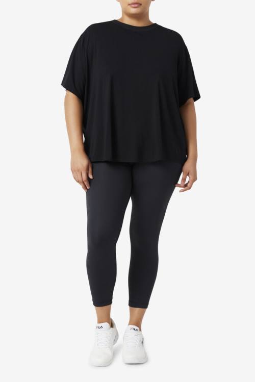 Camiseta Fila Fi-lux Sleeve Top Mujer Negras | Fila436FZ