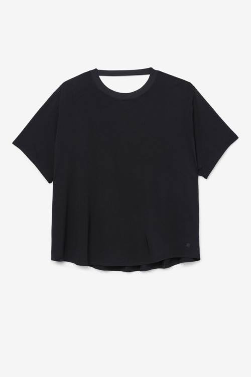 Camiseta Fila Fi-lux Sleeve Top Mujer Negras | Fila436FZ