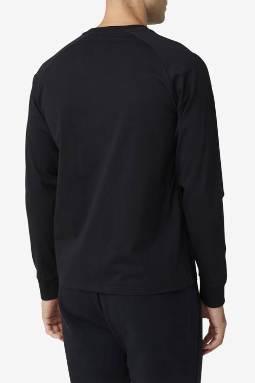 Camiseta Fila Flynn Long Sleeve Tee Hombre Negras | Fila368TR