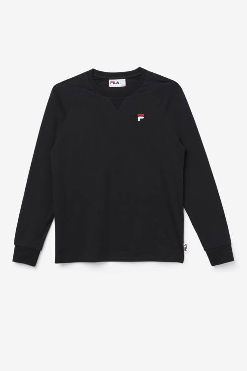 Camiseta Fila Flynn Long Sleeve Tee Hombre Negras | Fila368TR