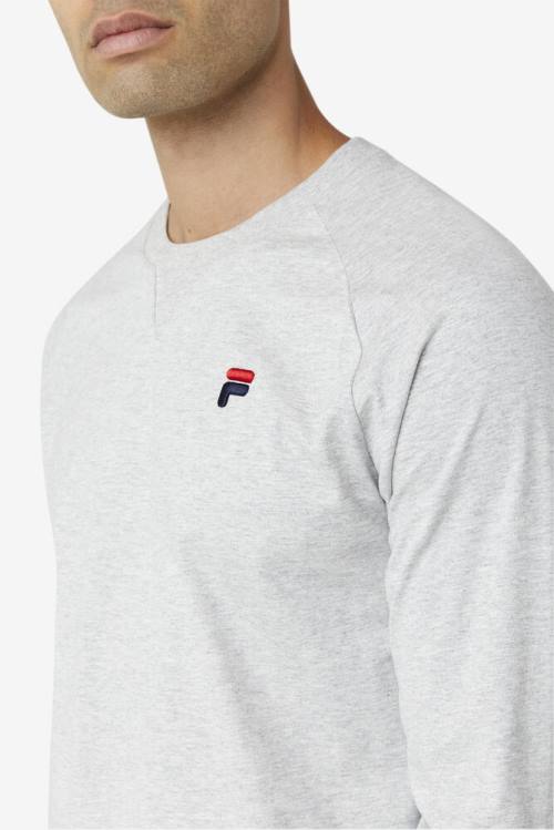 Camiseta Fila Flynn Long Sleeve Tee Hombre Gris Claro | Fila375KW