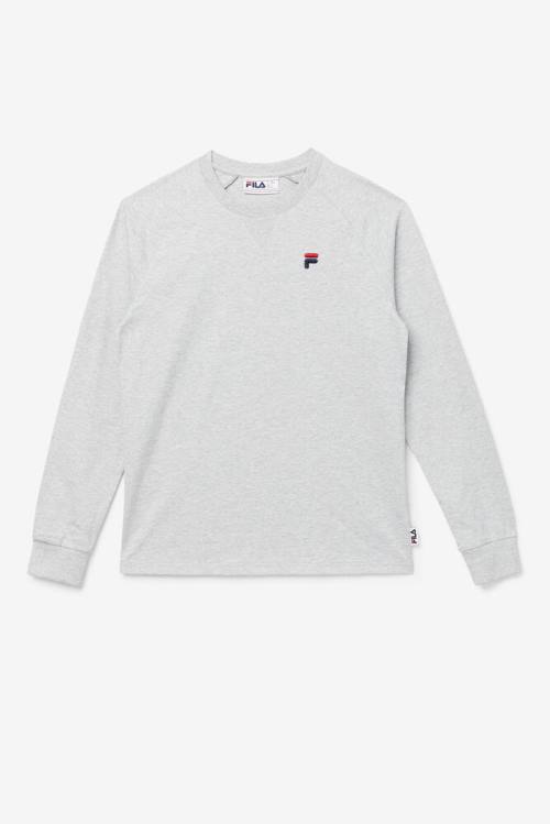 Camiseta Fila Flynn Long Sleeve Tee Hombre Gris Claro | Fila375KW