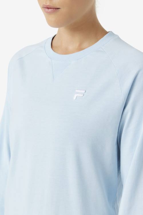 Camiseta Fila Flynn Long Sleeve Tee Hombre Azules Claro | Fila495NT