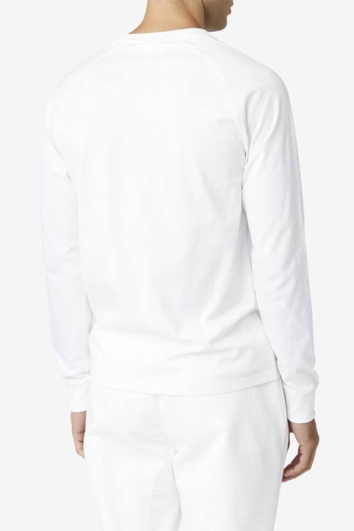 Camiseta Fila Flynn Long Sleeve Tee Hombre Blancas | Fila974WA