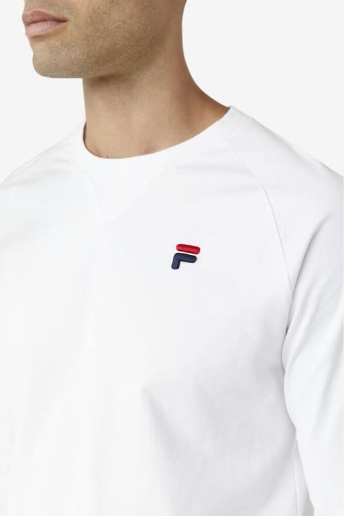 Camiseta Fila Flynn Long Sleeve Tee Hombre Blancas | Fila974WA