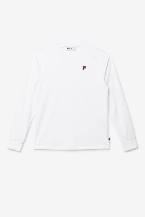 Camiseta Fila Flynn Long Sleeve Tee Hombre Blancas | Fila974WA