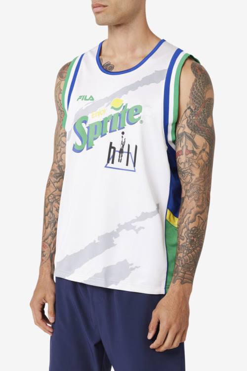 Camiseta Fila Grant Hill X Sprite Tank Hombre Blancas Azules | Fila829DV