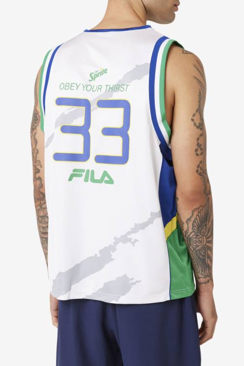 Camiseta Fila Grant Hill X Sprite Tank Hombre Blancas Azules | Fila829DV