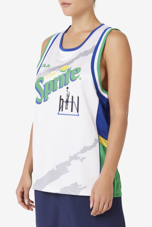 Camiseta Fila Grant Hill X Sprite Tank Hombre Blancas Azules | Fila829DV