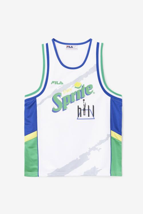 Camiseta Fila Grant Hill X Sprite Tank Hombre Blancas Azules | Fila829DV