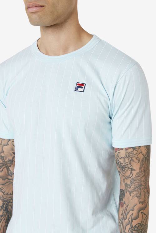 Camiseta Fila Guillo Tee Hombre Azules Blancas | Fila781FI