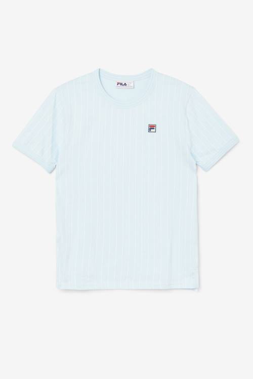 Camiseta Fila Guillo Tee Hombre Azules Blancas | Fila781FI