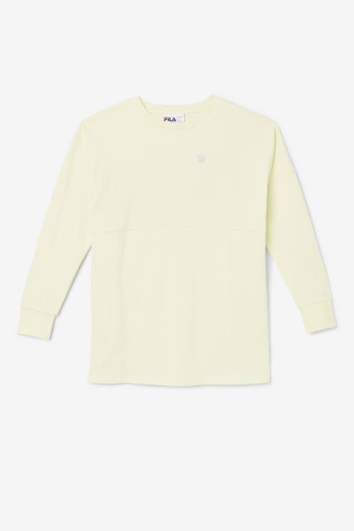 Camiseta Fila Janet Oversized Long Sleeve Tee Mujer Amarillo | Fila680OH