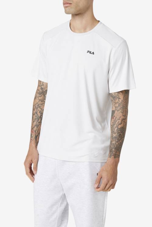 Camiseta Fila Kaab Crew Hombre Negras | Fila604PF