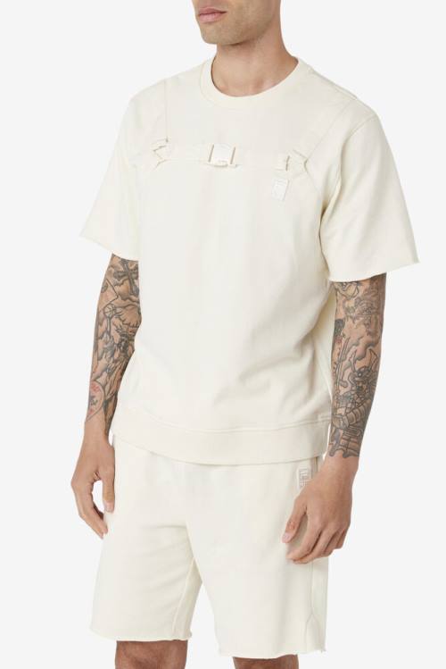 Camiseta Fila Keaton Crew Hombre Beige | Fila150IA