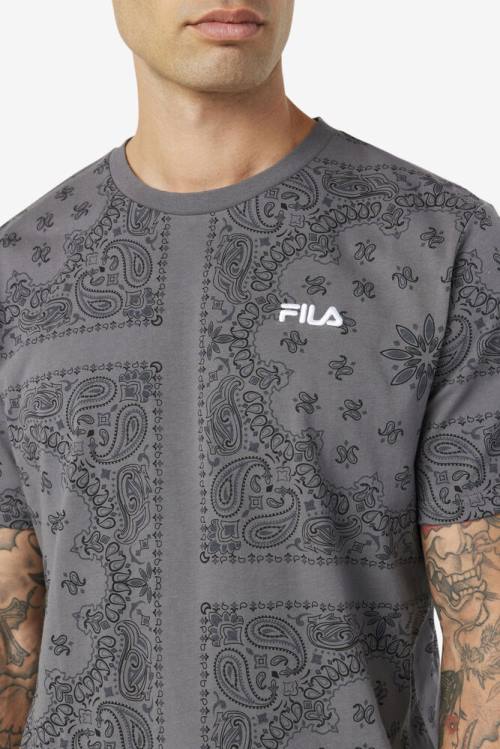 Camiseta Fila Kensico Tee Hombre Gris | Fila798EQ