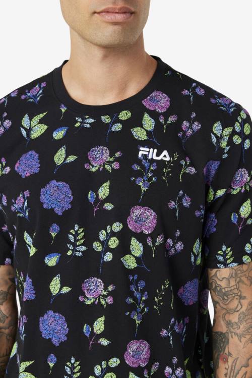 Camiseta Fila Kensico Tee Hombre Negras | Fila735QH