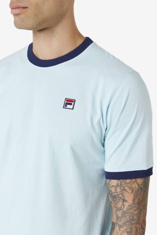 Camiseta Fila Marconi Ringer Tee Hombre Azules Azul Marino | Fila792EC