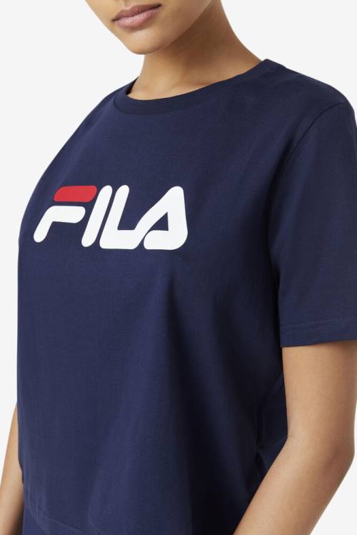 Camiseta Fila Miss Eagle Tee Mujer Azul Marino Rojas Blancas | Fila016UQ