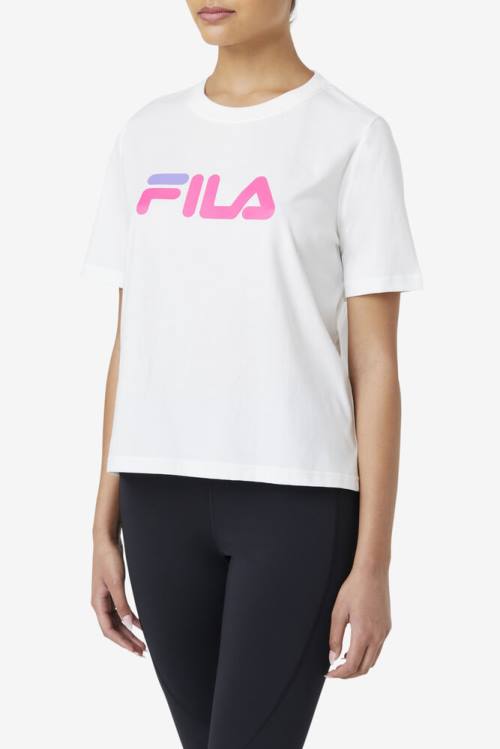 Camiseta Fila Miss Eagle Tee Mujer Blancas Rosas Moradas | Fila056KT