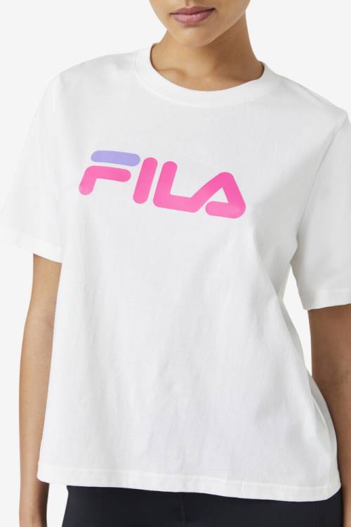 Camiseta Fila Miss Eagle Tee Mujer Blancas Rosas Moradas | Fila056KT