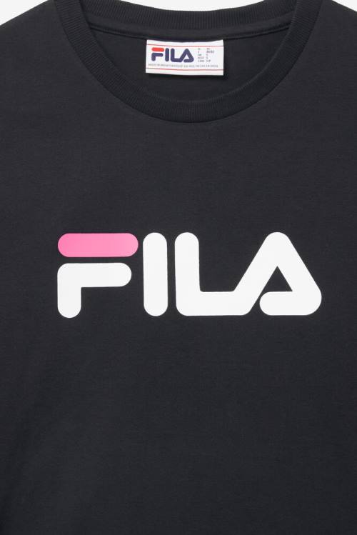 Camiseta Fila Miss Eagle Tee Mujer Negras Blancas Rosas | Fila672ER