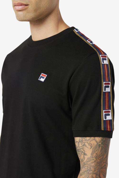 Camiseta Fila Oliver Tee Hombre Negras | Fila672EK