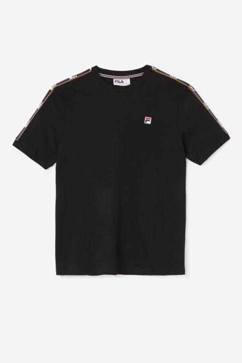 Camiseta Fila Oliver Tee Hombre Negras | Fila672EK