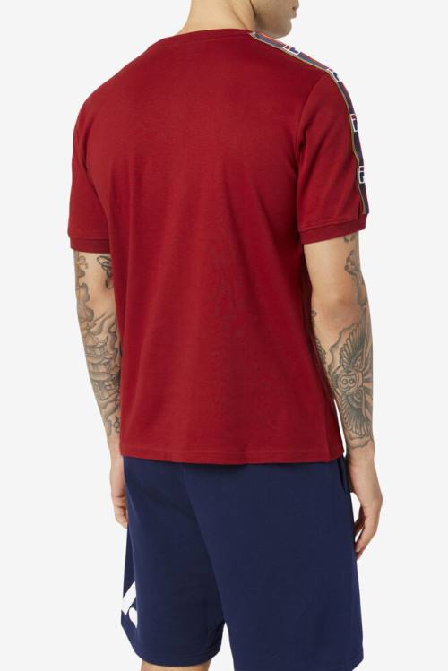 Camiseta Fila Oliver Tee Hombre Rojas | Fila340WL