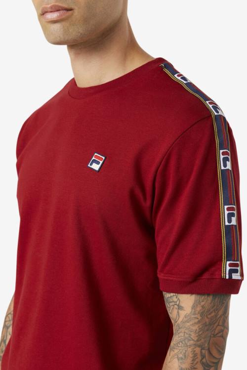 Camiseta Fila Oliver Tee Hombre Rojas | Fila340WL