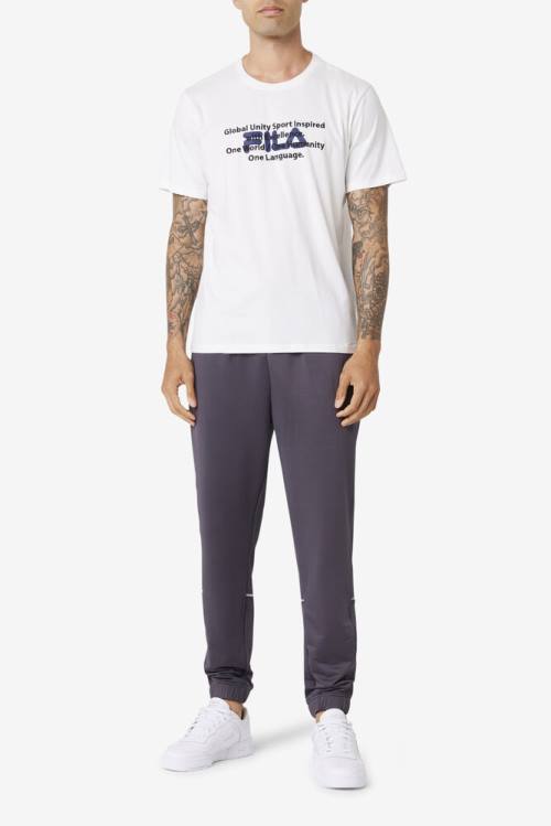 Camiseta Fila Pepacton Tee Hombre Blancas | Fila573RP