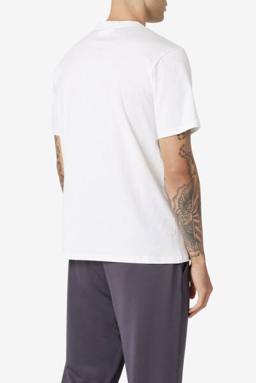 Camiseta Fila Pepacton Tee Hombre Blancas | Fila573RP