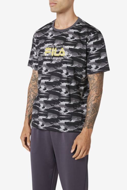 Camiseta Fila Pepacton Tee Hombre Camuflaje | Fila498RH