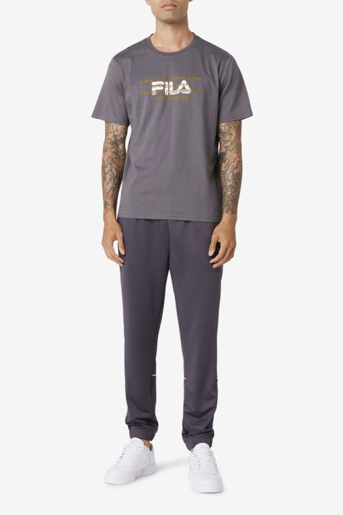 Camiseta Fila Pepacton Tee Hombre Gris | Fila840RN